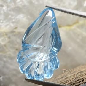 Topázio Céu azul Natural 10.88ct, Chique, Transparente