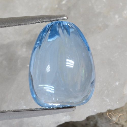 12.18ct Natural Céu azul Topázio, Chique, Transparente