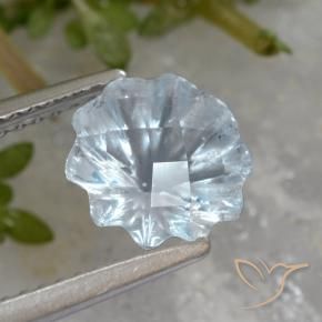 Topázio Céu azul Natural 1.90ct, Flor cortada, Transparente