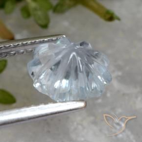 Topázio Céu azul Natural 1.90ct, Flor cortada, Transparente
