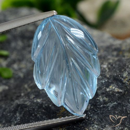 9.19ct Natural Azul Suíço Topázio, Flor cortada, Transparente