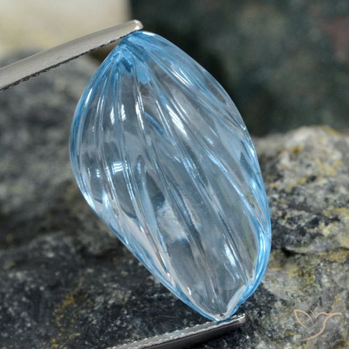 19.21ct Natural Céu azul Topázio, Chique, Transparente