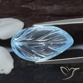 Topázio Céu azul Natural 8.20ct, Flor cortada, Transparente