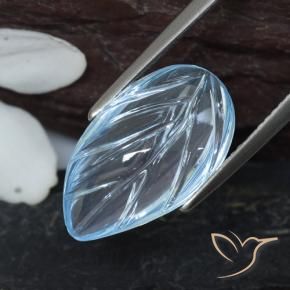 Topázio Céu azul Natural 8.20ct, Flor cortada, Transparente