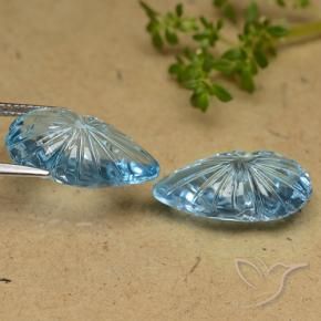 Pedras preciosas de Topázio Azul Suíço natural de 24.81 ct, Chique, Transparente