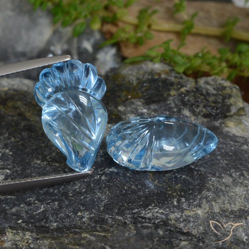23.02ctw Natural Azul Suíço Topázio, Chique, Transparente