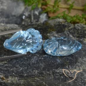 Pedras preciosas de Topázio Azul Suíço natural de 23.02 ct, Chique, Transparente