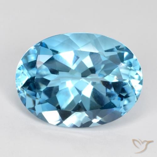 22.02ct Natural Azul Suíço Topázio, oval, VVS