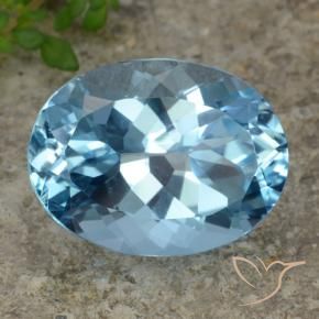 Topázio Azul Suíço Natural 23.15ct, oval, VVS-VS
