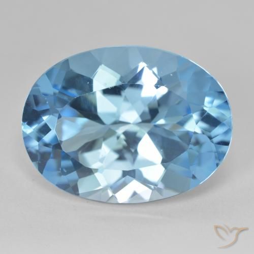 20.98ct Natural Azul Suíço Topázio, oval, VVS