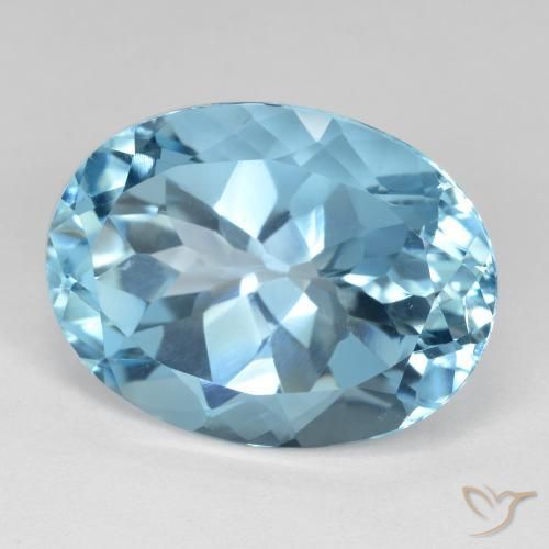 Topázio Céu azul Natural 22.58ct, oval, VVS