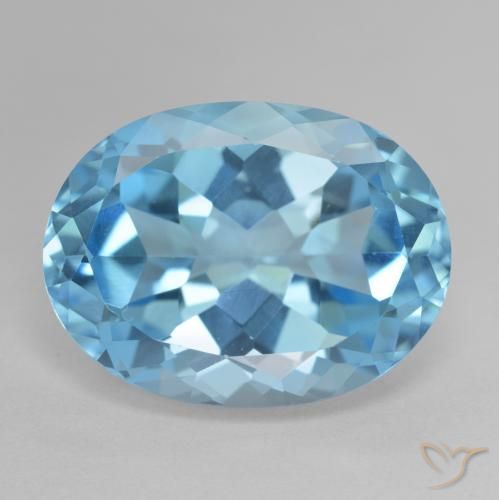 22.75ct Natural Azul Suíço Topázio, oval, VVS