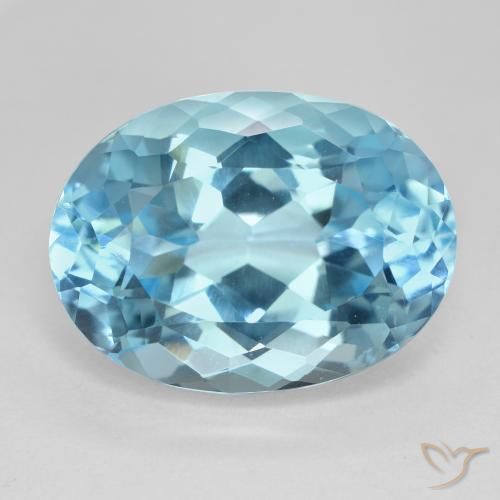 23.72ct Natural Azul Suíço Topázio, oval, VVS