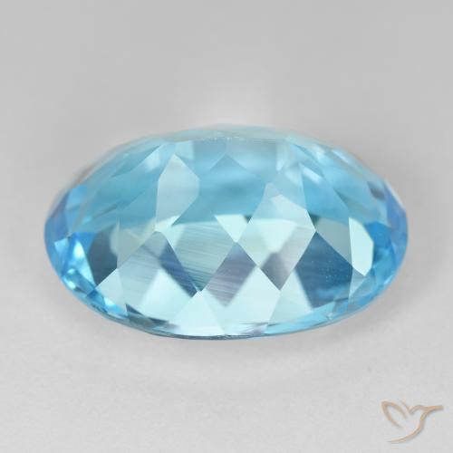 Topázio Azul Suíço Natural 23.72ct, oval, VVS