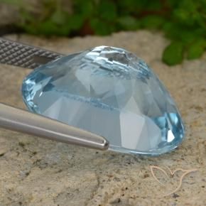 Topázio Azul Suíço Natural 23.78ct, oval, VVS