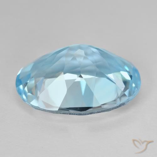 Topázio Azul Suíço Natural 21.52ct, oval, VVS-VS