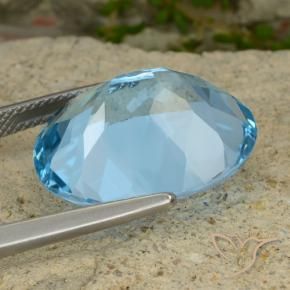 Topázio Azul Suíço Natural 21.13ct, oval, VVS
