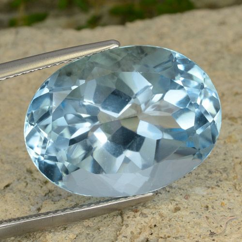 21.61ct Natural Céu azul Topázio, oval, VVS