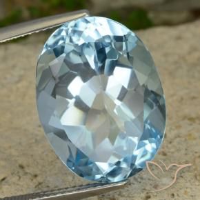 Topázio Céu azul Natural 21.61ct, oval, VVS