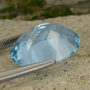 Topázio Céu azul Natural 21.61ct, oval, VVS