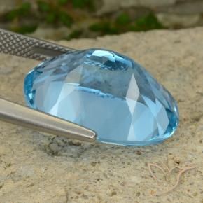 Topázio Azul Suíço Natural 22.63ct, oval, VVS