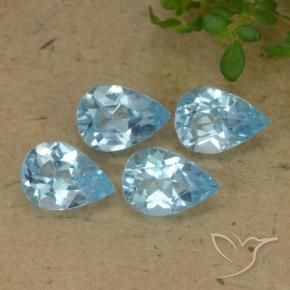 Pedras preciosas de Topázio Céu azul natural de 3.07 ct, Formato de pêra, VVS-VS