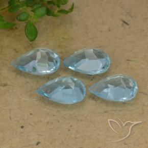 Pedras preciosas de Topázio Céu azul natural de 3.07 ct, Formato de pêra, VVS-VS