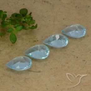 Pedras preciosas de Topázio Céu azul natural de 2.91 ct, Formato de pêra, VVS-VS