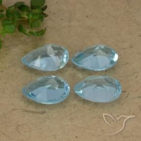 Pedras preciosas de Topázio Céu azul natural de 3.49 ct, Formato de pêra, VVS-VS