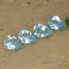 Pedras preciosas de Topázio Azul Suíço natural de 3.01 ct, Formato de pêra, VVS-VS