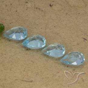 Pedras preciosas de Topázio Azul Suíço natural de 3.01 ct, Formato de pêra, VVS-VS
