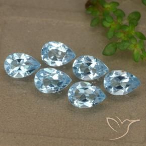 Pedras preciosas de Topázio Céu azul natural de 3.06 ct, Formato de pêra, VVS-VS