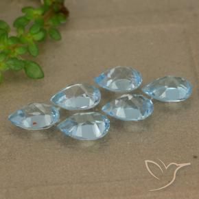 Pedras preciosas de Topázio Céu azul natural de 3.06 ct, Formato de pêra, VVS-VS