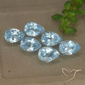Pedras preciosas de Topázio Céu azul natural de 3.20 ct, Formato de pêra, VVS-VS