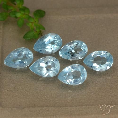 3.20ctw Natural Azul Suíço Topázio, Formato de pêra, VS