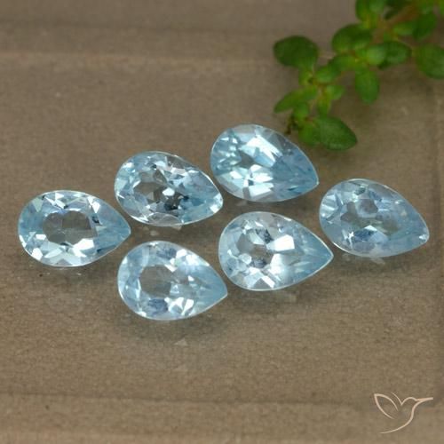 Pedras preciosas de Topázio Azul Suíço natural de 3.20 ct, Formato de pêra, VS