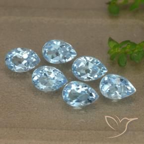 Pedras preciosas de Topázio Céu azul natural de 3.37 ct, Formato de pêra, VVS-VS