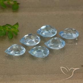 Pedras preciosas de Topázio Céu azul natural de 3.37 ct, Formato de pêra, VVS-VS