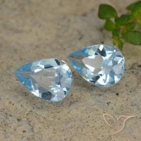 Pedras preciosas de Topázio Céu azul natural de 1.45 ct, Formato de pêra, VVS-VS