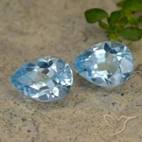 Pedras preciosas de Topázio Céu azul natural de 1.85 ct, Formato de pêra, VVS-VS