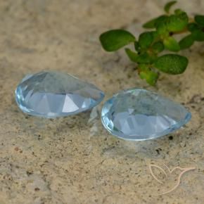 Pedras preciosas de Topázio Céu azul natural de 1.85 ct, Formato de pêra, VVS-VS