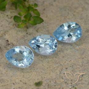 Pedras preciosas de Topázio Céu azul natural de 2.67 ct, Formato de pêra, VVS-VS