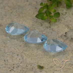 Pedras preciosas de Topázio Céu azul natural de 2.67 ct, Formato de pêra, VVS-VS