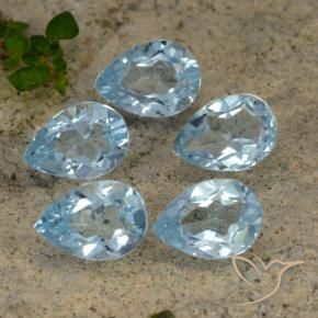 Pedras preciosas de Topázio Céu azul natural de 4.00 ct, Formato de pêra, VVS-VS