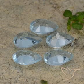 Pedras preciosas de Topázio Céu azul natural de 4.00 ct, Formato de pêra, VVS-VS