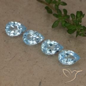 Pedras preciosas de Topázio Céu azul natural de 2.31 ct, Formato de pêra, VVS-VS