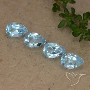 Pedras preciosas de Topázio Azul Suíço natural de 2.27 ct, Formato de pêra, VVS-VS
