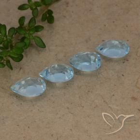 Pedras preciosas de Topázio Azul Suíço natural de 2.27 ct, Formato de pêra, VVS-VS