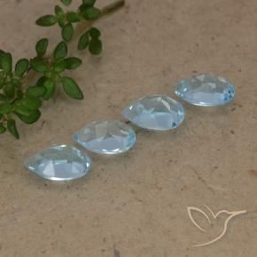 Pedras preciosas de Topázio Azul Suíço natural de 2.14 ct, Formato de pêra, VVS-VS