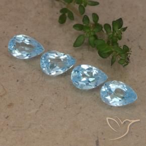 Pedras preciosas de Topázio Céu azul natural de 2.20 ct, Formato de pêra, VVS-VS